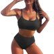 thumbnail image 1 of Conjunto de Bikini Sexy Gibobby Bikinis con estampado sólido para mujer traje de baño cintura alta Push Up, 1 of 5