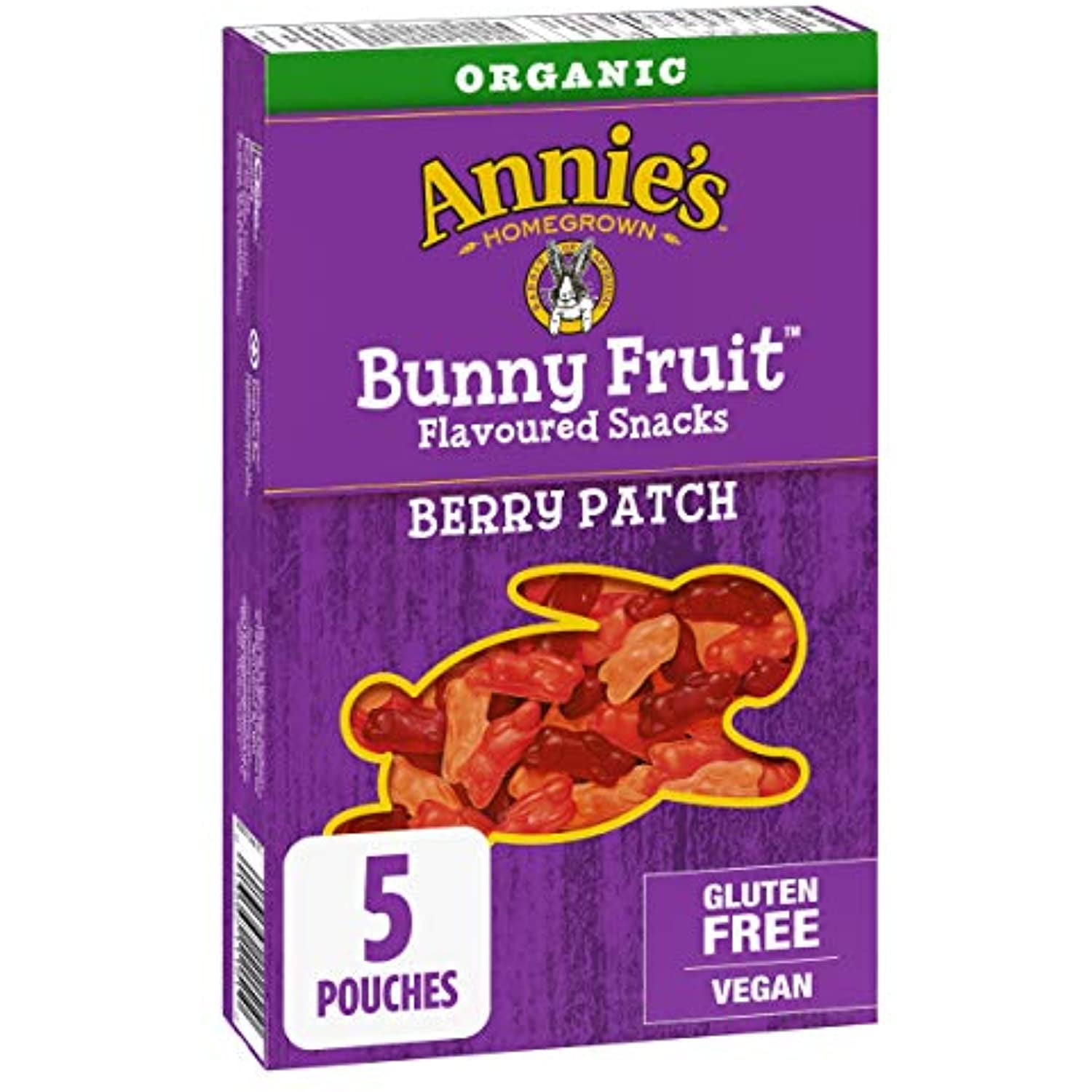 Annies Homegrown Organic Berry Patch Bunny Fruit Snacks, 5Count, 115