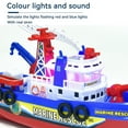 thumbnail image 6 of KYAIGUO Baby Toddler Electric Fireboat Toy Spray Water Ship with Light Kids Bathtub Rescue Boat Toys with Rudder Controlled Direction for 3+ Years Old, 6 of 7
