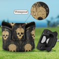 thumbnail image 6 of Haosy Gold Skull Golf Mallet Putter Cover Strong Magnetic Leather Golf Club Headcover Closure, 6 of 7