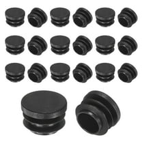 Uxcell 50 Pack Round Plastic Hole Plugs 3/4" Plastic Tubing End Caps for Patio Chairs Fences Metal Tubing Leg Cap