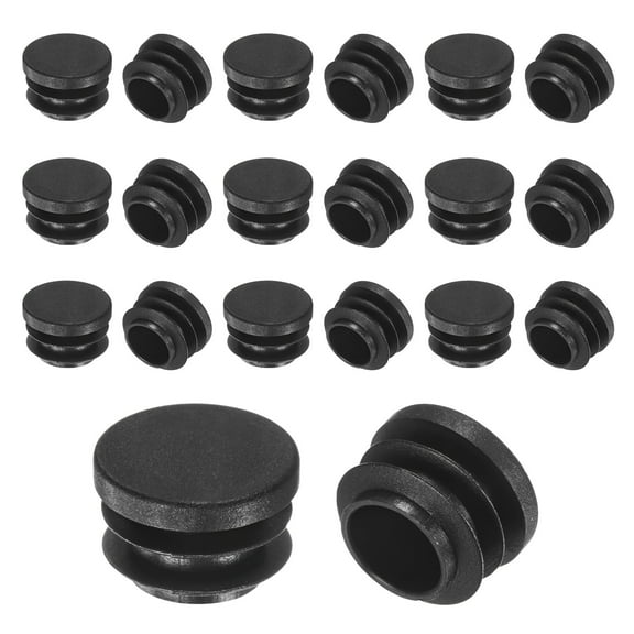 Uxcell 50 Pack Round Plastic Hole Plugs 3/4" Plastic Tubing End Caps for Patio Chairs Fences Metal Tubing Leg Cap