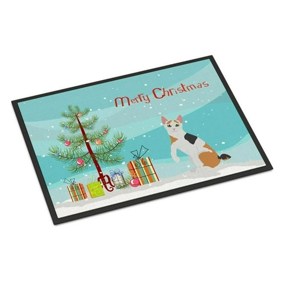 Japanese Bobtail Cat Merry Christmas Door Mat