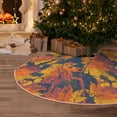 thumbnail image 5 of Balery Vintage Abstract Maple Leaf Art Printed Christmas Tree Skirt , Merry Christmas Party Christmas Tree Decoration,Adjustable Tree Skirt-48", 5 of 6