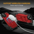 thumbnail image 2 of for iPhone 15 Case Magnetic with Camera Ring Kickstand, Slim Shockproof Military Protecive Wireless Charging Phone Cover Case Compatible with iPhone 15, Red, 2 of 7