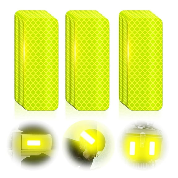 Artrylin 20Pcs Reflective Diamond Grade Sticker | Waterproof, All-Weather Reflective Stickers | Made with 3M Diamond Grade | Ideal for Cars, mailboxes, Garage Doors,Motorcycle etc-Yellow Green