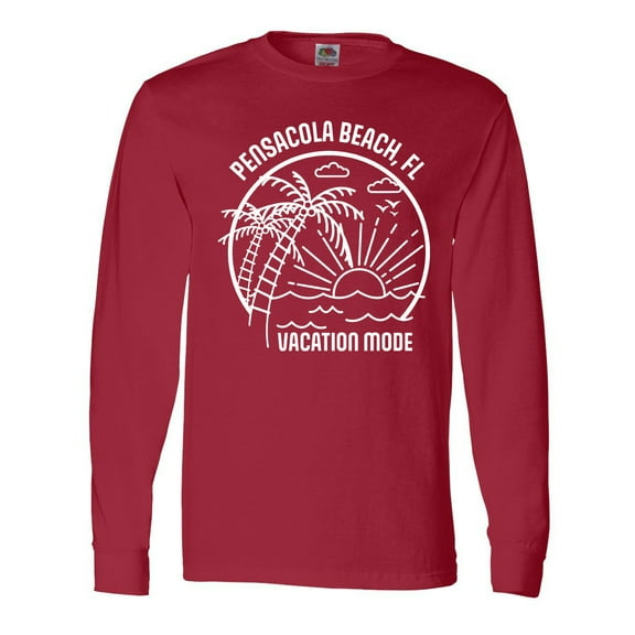 Inktastic Summer Vacation Mode Pensacola Beach Florida Long Sleeve T-Shirt