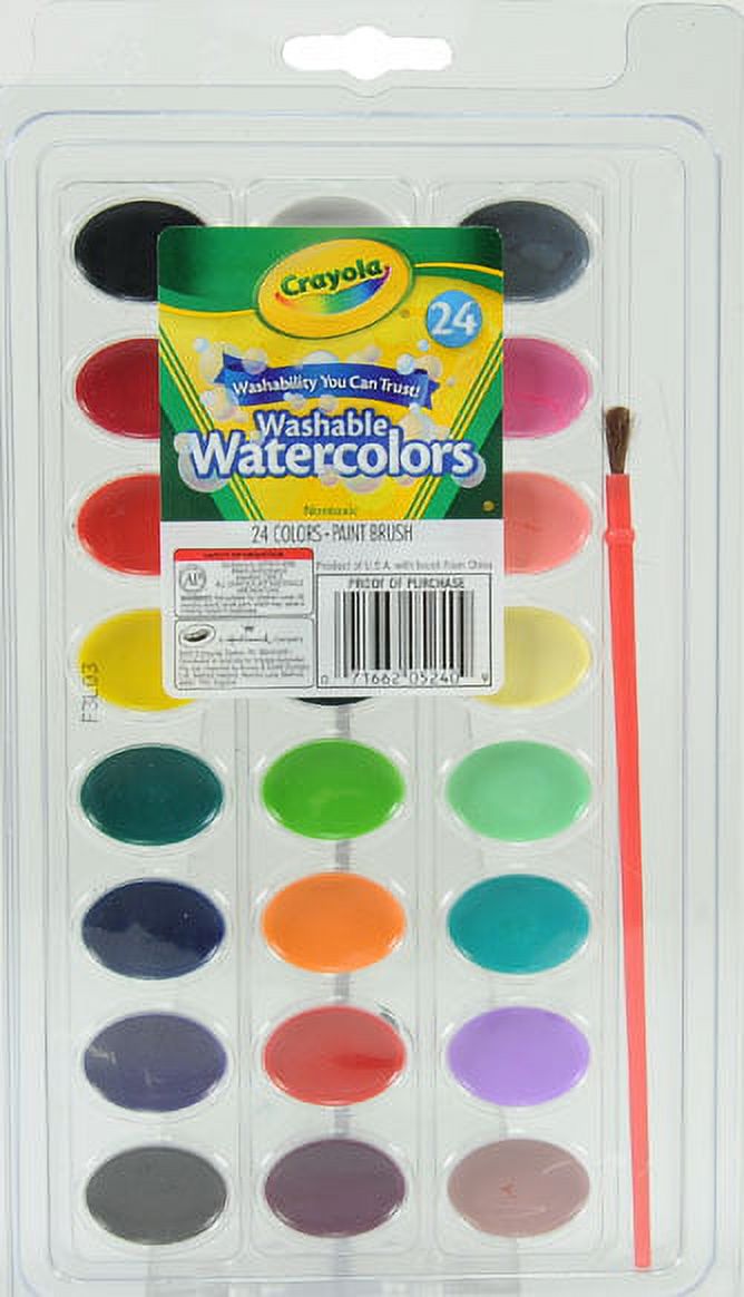 Crayola 24ct Watercolor Paints with Brush - image 3 of 8