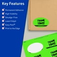 thumbnail image 3 of Avery Printable Oval Labels, Neon Green, 2" x 3-1/3", 640ct, 3 of 11