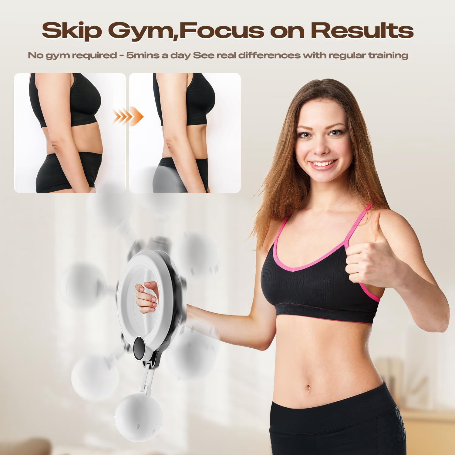 Arm Workout for Women and Men, 360° Hand-Crank Forearm Trainer, Shoulders and Arm Muscle Training Fitness Equipment, Chest Trainer and Forearm and Wrist Hand Exerciser, Home Workout Equipment