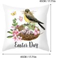 thumbnail image 5 of 4 fundas de almohada de conejo de Pascua de 18.0 x 18.0 in, fundas de almohada de huevos de conejo de Pascua, protector de cojín suave y cómodo, decoración de primavera, 5 of 5