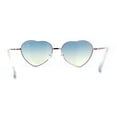thumbnail image 4 of Iconic Valentine Heart Shape Metal Rim Peacenik Love Sunglasses Gold Blue Yellow, 4 of 4
