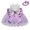 Purple, variant on Edvintorg Toddler Girls Dress Summer Fashion Net Yarn Embroidery Rhinestone Bowknot Birthday Party Gown Long Dresses Headband Suit 6Months-5Years Dress for Kids Girl