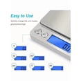 thumbnail image 5 of Digital Kitchen Scale 3000g/ 0.1g, Pocket Food Scale 6 Measure Modes, LCD, Tare, Digital Scale Grams And Ounces With 2 Trays For Food, Cooking, Nutrition, Reptiles(Battery Included), 5 of 9