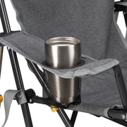 GCI Outdoor Kickback Rocker Low Profile Rocking Camp Chair, Heathered Pewter