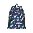 thumbnail image 5 of Wukai Colorful Cartoon Shark Paper Reusable Cosmetic bag,Travel Toiletry Organizer Capacity,Waterproof Puzzle Bags, 5 of 7