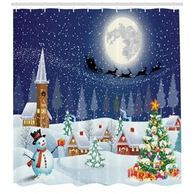 Holly Jolly Christmas Shower Curtain Walmart Com