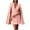 #474-Pink, variant on Women's Autumn Cape Blazer Dress Double Breasted Pure Color Trench Coat for Commuting Work Office Wear