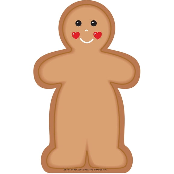 SHAPES ETC. Large Notepad - Gingerbread Man
