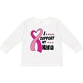 thumbnail image 3 of Inktastic Breast Cancer Awareness I Support My Nana with Pink Ribbon Boys or Girls Long Sleeve Toddler T-Shirt, 3 of 5