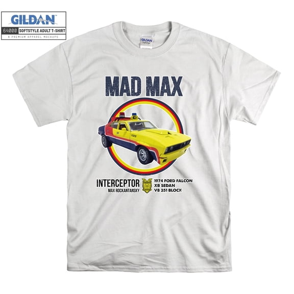 Reprint Rare Mad Max Interceptor T-shirt Car Symbol T shirt Men Women Unisex Tshirt