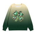thumbnail image 4 of Bnwani Toddler Girl Sweatshirt Crew Neck Long Sleeve Sweatshirt St. Patrick'S Day Graphic Printed Tops Pullover, 4 of 5