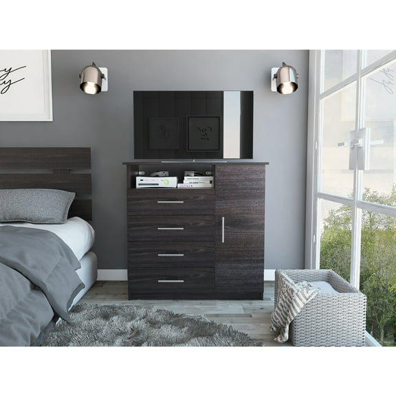TUHOME Peru Four Drawer Dresser Oak