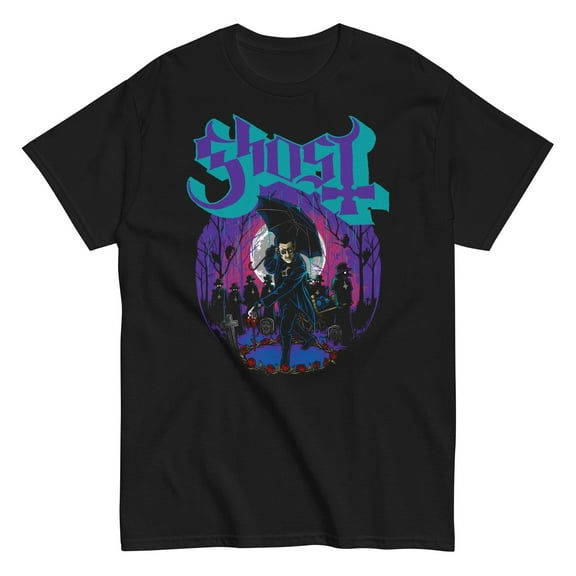 Ghost - Umbrella Unisex T-Shirt - Black - Small