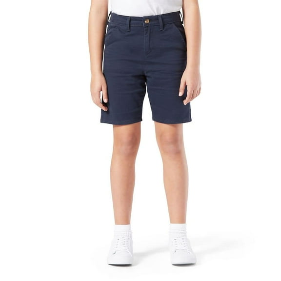 Levi Strauss Signature Gold Girls' Uniform Shorts, (New) Navy Blazer, 5
