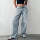 thumbnail image 2 of Vaqueros holgados de talle bajo para mujer - Pantalones vaqueros elásticos rectos y anchos de corte holgado estilo boyfriend, 2 of 6