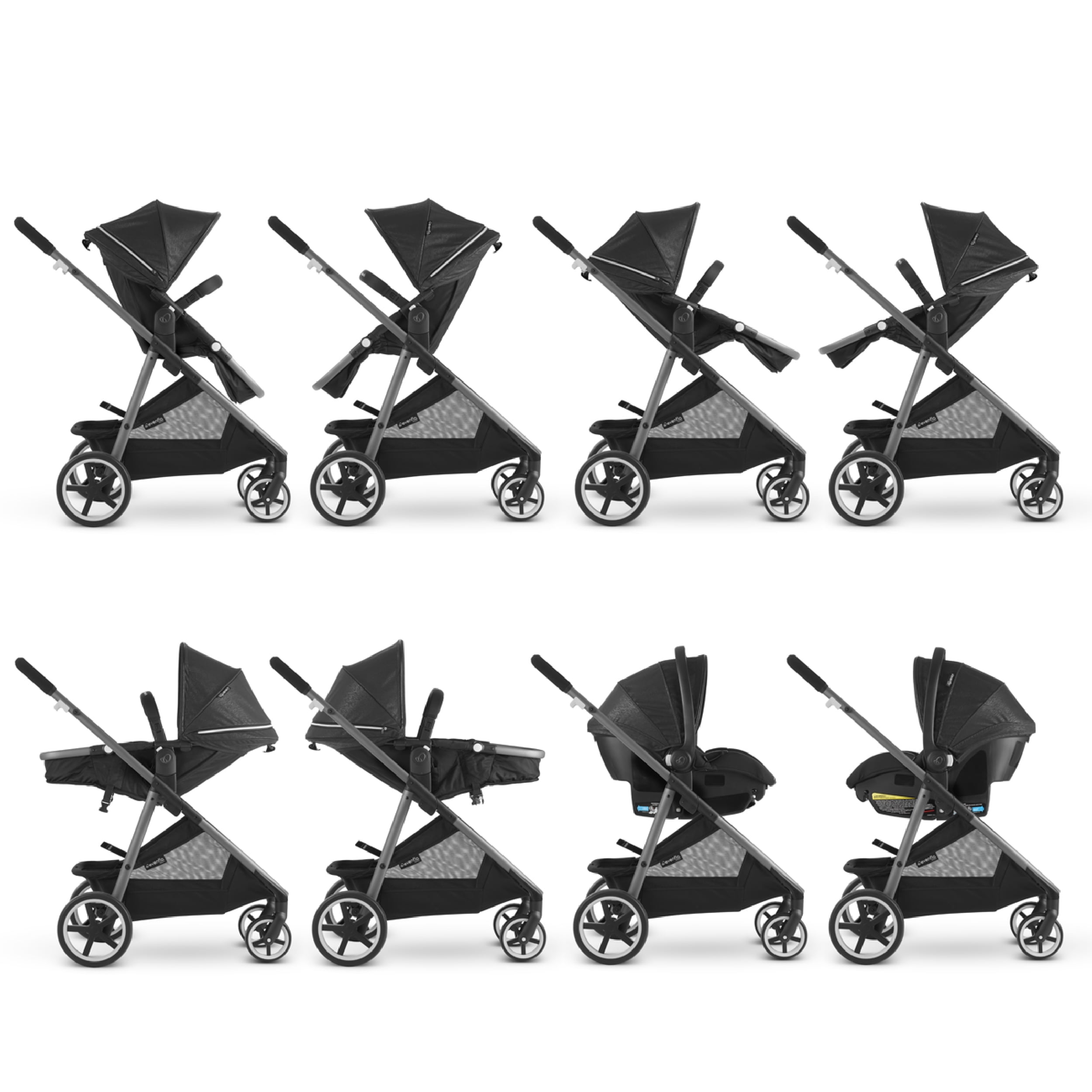 GOLD SensorSafe Shyft Smart Modular Travel System (Onyx Black)