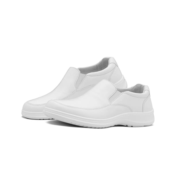 Mocasin Flexi para Hombre Slip-on Enfermero Cocina blanco 25.5