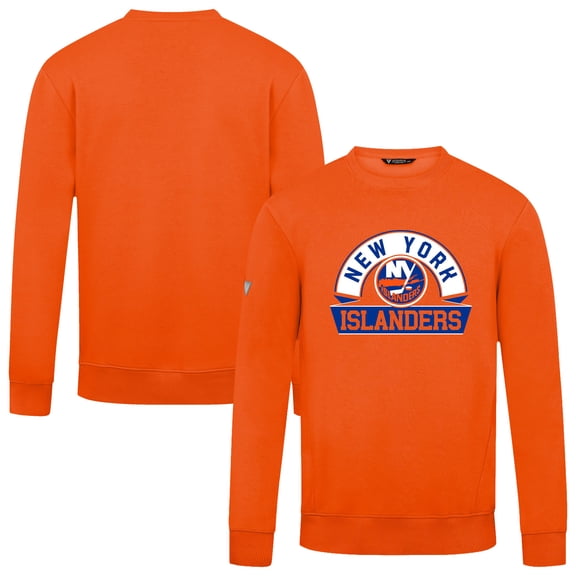 Men's Levelwear Orange New York Islanders Zane Banner Arch Pullover Sweatshirt