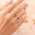 thumbnail image 4 of Gold Plated Geometric Ring Colorful Crystal Inlays Rainbow Jewelry For Women Durable Elegant Accessory Classic, 4 of 8