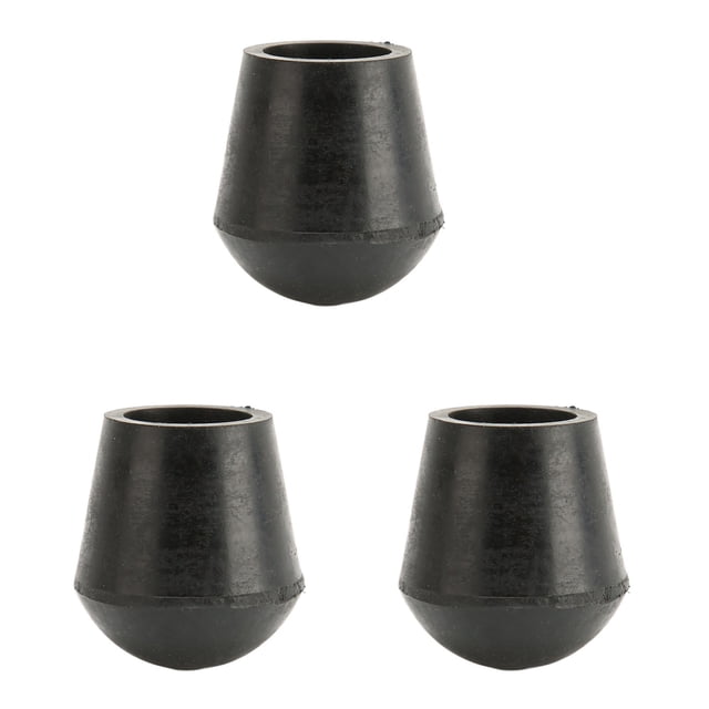 Punta de goma para muleta, 3 puntas de goma para bastones, puntas de bastón para caminar, confiables y duraderas