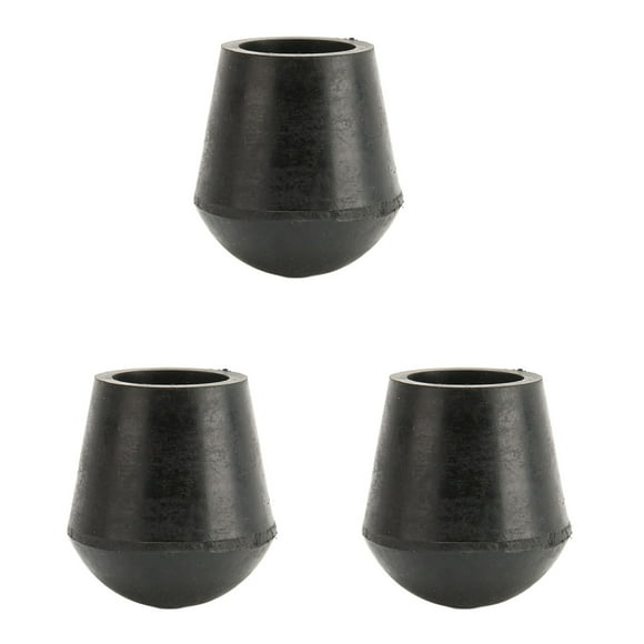 Punta de goma para muleta, 3 puntas de goma para bastones, puntas de bastón para caminar, confiables y duraderas