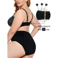 thumbnail image 4 of As Rose Rich Women's Plus Size Swimsuit Two Piece Bathing Suits, 1X, 4 of 9