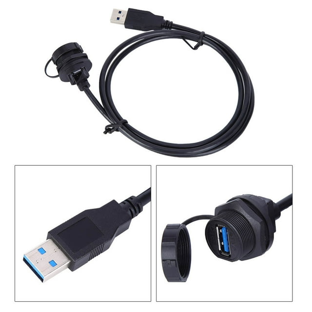 Conector Conector USB A Prueba De Agua USB3.0 Adaptadores De Montaje En Panel De Enchufe De Cable De Medidor Macho Hembra