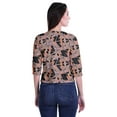 thumbnail image 3 of Moomaya Printed Keyhole Neck Ring Top Casual 3/4th Sleeve Tees Tank Tunic Top, 3 of 5