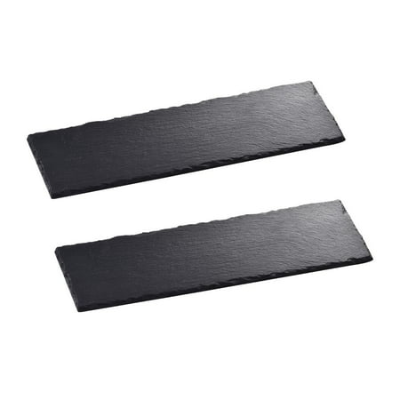 

MALACASA 2-Piece Natural Slate Stone Tablemats Sets Serving Platter