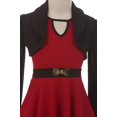 thumbnail image 4 of Little Girl Set Sleeveless Dress Short Bolero Holiday Flower Girl Dress Burgundy 4 JKS 2105 BNY Corner, 4 of 5