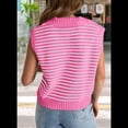 thumbnail image 4 of Suéteres de Verano para Mujer 2025, Cuello en V, Mangas , Suéter Sin Mangas, Chaleco, Rosa, Rojo, XL, 4 of 6