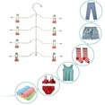 thumbnail image 2 of Plastic Clothes Hangers, Furenl Skirt Hanger Multi-Layer Saver Women's Skirt Hanger with Clips Comes with Two Non-Slip Coated Clips for Hanging Skirts, Pants, Jeans and Work Pants., 1 Clothes Hanger, 2 of 9