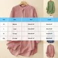 thumbnail image 3 of JIUKE Womens Shirts Cotton Button Long Sleeve Lightweight Thin Casual Solid Color T-Shirt Tops, 3 of 7