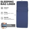 thumbnail image 3 of Outdoor Essentials Sleeping Bag Liner by Tough Outdoors - Lightweight Travel Sheets for Adults - Backpacking & Camping Sleep Sack, 3 of 5