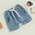 thumbnail image 6 of Douhoow 3 Pack Toddler Boy Shorts Set, Solid Loose Drawstring Shorts Kids Sports Short Pants, 6 of 8