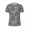 thumbnail image 5 of Zebra Stripes T-Shirt Animal Skin Fashion Sports T Shirts Short Sleeve Breathable Tshirt S, 5 of 5
