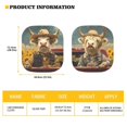 thumbnail image 5 of Bulopur Sunflower Highland Cow Windshield Sun Shade UV Reflector Car Sun Shade Windshield Foldable Easy to Use Automotive Interior Sun Protection Vehicle Summer Essential Protector for Cars, 5 of 6