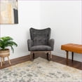 thumbnail image 2 of Rocking Chair, Chelsea Green Velvet with Comfortable Design for Home/Nursery | 38.5"H x 27.5"W x 36"D | Velvet | Foam, 2 of 9