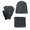 Gray, variant on 3 PCS Winter Hat Scarf Gloves Set, Slouchy Beanie 3 in 1 Warm Set, Thermal Knitted Winter Hats, Warm Thick Fleece Lined Neck Warmer, Gifts for Women & Men